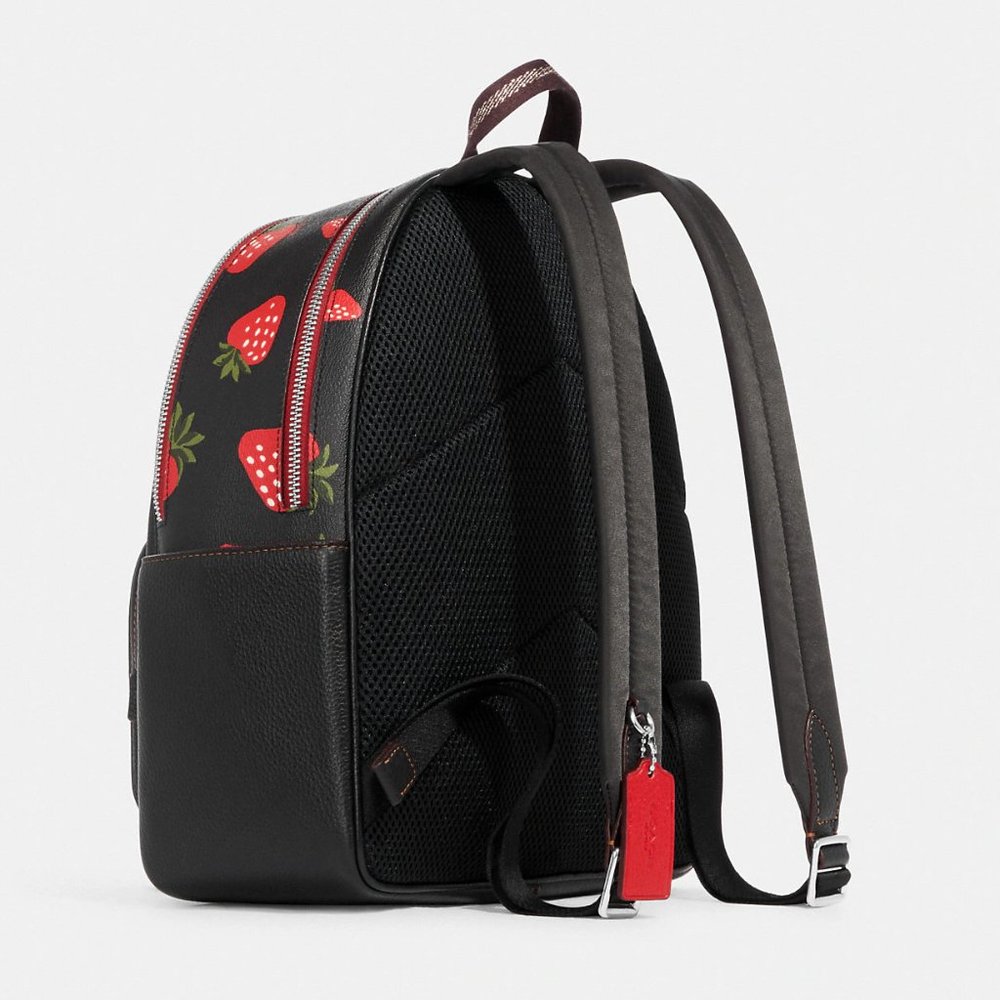 🍓Coach Court Backpack With Wild Strawberry Print - Picture 3 of 13